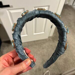 Blue Gemstone Headband Silk Anthropologie